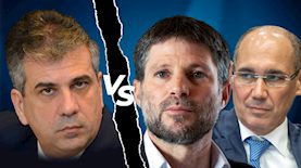 אמיר ירון, בצלאל סמוטריץ, אלי כהן, צילום: פלאש 90/ יונתן זינדל, סריה דיאמנט