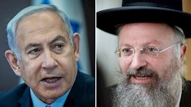 הרב שמואל אליהו, בנימין נתניהו, צילום: פלאש 90/ יונתן זינדל