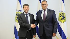 משה לאון ובצלאל סמוטריץ, צילום: ארנון בוסאני