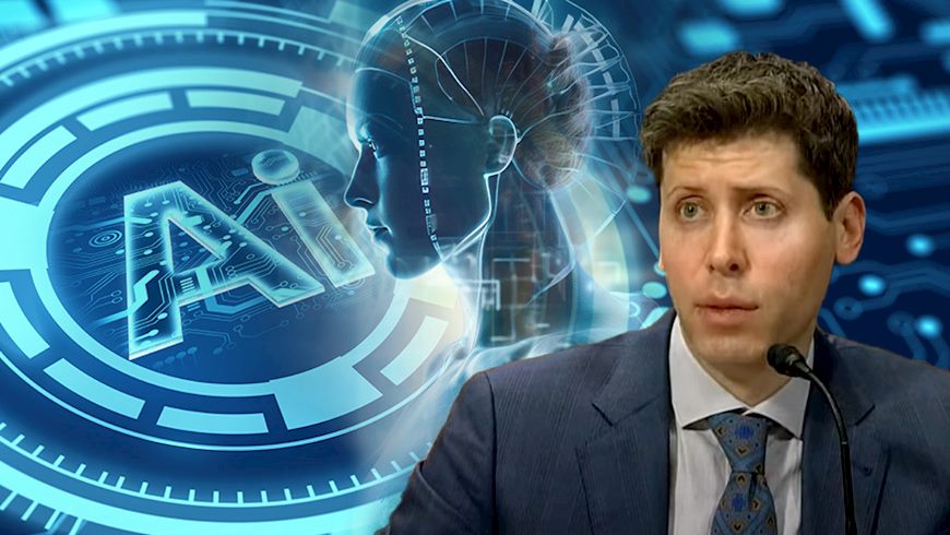 סם אלטמן, מנכ"ל OpenAI, צילום: vecteezy, יוטיוב/ CBS