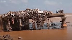 שיטפון בלוב, צילום: BBC NEWS יוטיוב