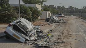 קיבוץ בארי לאחר פלישת מחבלים, צילום: פלאש 90/ אריק מרמור