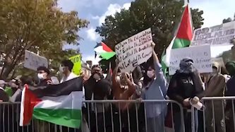 הפגנות פרו-פלסטיניות בקמפוסים בארה"ב, צילום: יוטיוב/ NBC News