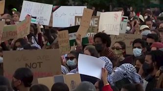 הפגנות פרו-פלסטיניות בקמפוסים בארצות הברית, צילום: יוטיוב/ Al Jazeera English
