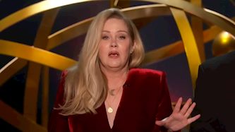 כריסטינה אפלגייט בטקס האמי, צילום: יוטיוב/ Television Academy