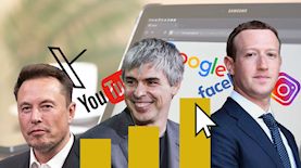 מארק צוקרברג (מימין), לארי פייג', אילון מאסק, צילום: shutterstock, פייסבוק