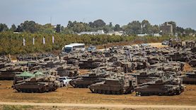 טנקים בגבול עזה, צילום: פלאש 90/ ג'מאל עוואד