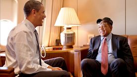 ווילי מייז וברק אובמה, צילום: טוויטר @BarackObama