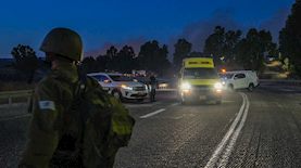 זירת פגיעת הרקטה בגולן, צילום: פלאש 90/ אייל מרגולין