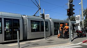תאונה ברכבת הקלה בירושלים, צילום: דוברות מגן דוד אדום
