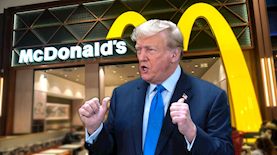 דונלד טראמפ ומקדונלד'ס, צילום: shutterstock