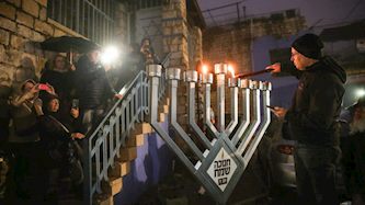 טקס הדלקת נרות חנוכה, צילום: David Cohen/Flash90