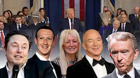 המיליארדרים הגדולים בהשבעת טראמפ, צילום: shutterstock, יוטיוב/ C-SPAN