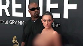 ביאנקה סנסורי וקניה ווסט, צילום: יוטיוב/ E! News