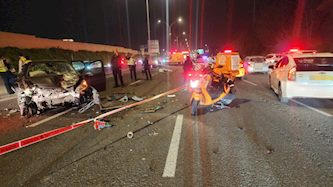 זירת התאונה, צילום: איחוד הצלה