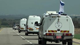 ארונות החטופים מלווים על ידי משטרת ישראל וצה״ל, צילום: דוברות המשטרה