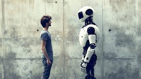 רובוטים ובני אדם- אילוסטרציה AI