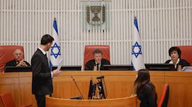 שופטי בג"ץ היום בדיון על פיטורי ראש השב"כ, צילום: יונתן זינדל/פלאש90