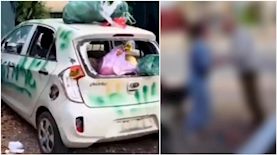 הרכב של החשוד בפגיעה בכלב בפתח תקווה, צילום: שימוש לפי סעיף 27א'