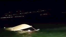 הסירה שטבעה, צילום: דוברות המשטרה