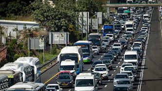 פקק תנועה, צילום: חיים גולדברג/פלאש 90