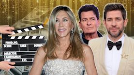 ג'ון קרסינסקי, צ'ארלי שין, ג'ניפר אניסטון, צילום: shutterstock