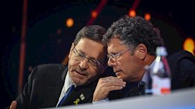 יצחק הרצוג ויצחק עמית, צילום: אריה לייב אברמס/פלאש 90