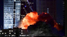 אש בטיל איראני בתל אביב, צילום: תומר נויברג/פלאש 90
