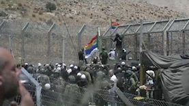 מאות דרוזים חוצים את הגבול לסוריה, צילום: מסך קשת 12