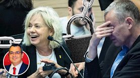 יריב לוין וגלי בהרב מיארה, צילום: פלאש 90/ יונתן זינדל