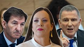 יולי אדלשטיין, טלי גוטליב ובועז ביסמוט, צילום: פלאש 90/ יונתן זינדל, חיים גולדברג