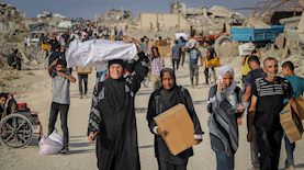 סיוע הומניטרי לעזה, צילום: פלאש 90/ Khalil Kahlout