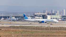 מטוס יונייטד בנתב"ג, צילום: יוסי אלוני, פלאש 90