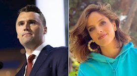 נועה תשבי, צ'ארלי קירק, צילום: טוויטר/ נועה תשבי,shutterstock