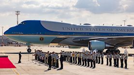 אייר פורס 1 דונלד טראמפ, צילום: פלאש 90/ חיים גולדברג