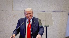 דונלד טראמפ בכנסת ישראל, צילום: נועם מושקוביץ, דוברות הכנסת