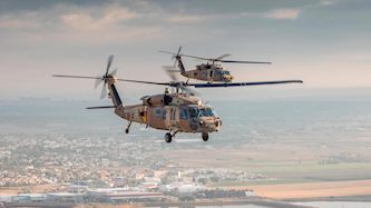 מסוקי חיל האוויר בדרכם לקליטת השבים, צילום: דובר צהל