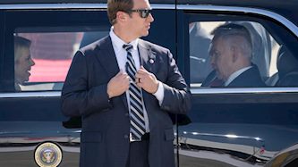 ביבי, שרה עם טראמפ ברכב, צילום: חיים גולדברג, פלאש 90