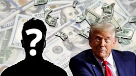 דונלד טראמפ והתורם הסודי-אילוסטרציה, צילום: shutterstock