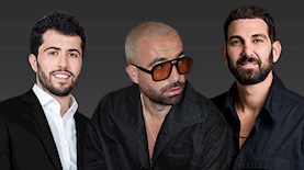 עומר אדם עם מאור מלול ונסים גאון, צילום: שי פרנקו