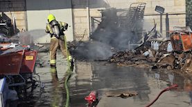 השריפה בקניון חיפה, צילום: דוברות כבאות והצלה