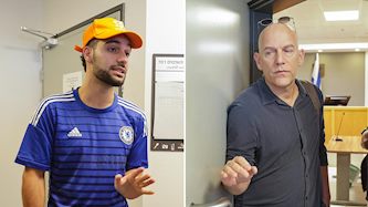 גיא פלג, מרדכי דוד, צילום: פלאש 90/ טל גל