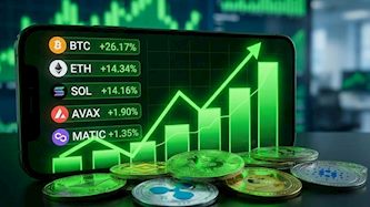 מטבעות קריפטו-אילוסטרציה AI