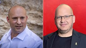 חיים לוינסון, נפתלי בנט, צילום: קשת 12, פלאש 90/ יונתן זינדל