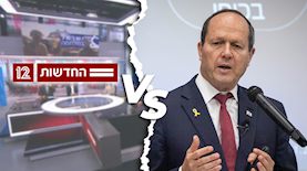 ניר ברקת, החדשות 12, צילום: פלאש 90/ יונתן זינדל, מסך קשת 12
