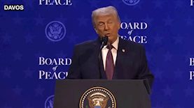 טראמפ בדאבוס, צילום: יוטיוב/ CNBC-TV18