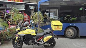 אוטובוס התנגש, צילום: מדא