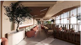 הדמיית אחד הטרקלינים החדשים, צילום: מסך, פייסבוק רשות שדות התעופה