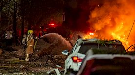 זירת נפילת טיל בתל אביב, צילום: חיים גולדברג, פלאש 90