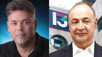 לן בלווטניק ומזכ"ל התנועה הקיבוצית ליאור שמחה, צילום: יחצ, ויקיפדיה, ראובן קפוצינסקי